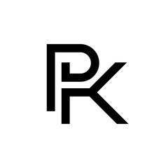 Letter PK logo - obrazy, fototapety, plakaty