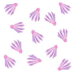pattern set of pink shuttlecockes