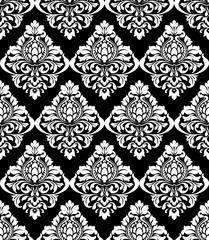 Vector damask seamless pattern background. Classical luxury old fashioned damask ornament, royal victorian seamless texture for wallpapers, textile, wrapping. Exquisite floral baroque template.