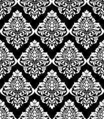 Fotobehang Vector damask seamless pattern background. Classical luxury old fashioned damask ornament, royal victorian seamless texture for wallpapers, textile, wrapping. Exquisite floral baroque template. © Александр Марченко
