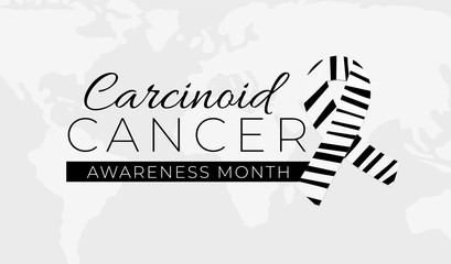 Carcinoid Cancer Awareness Month Background Illustration