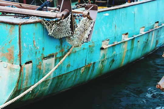 Boat Moored On Lake