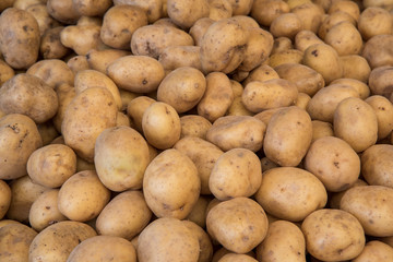 raw potatoes on the market