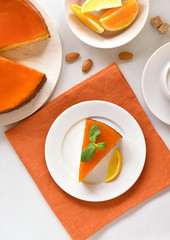 Slice of pumpkin pie