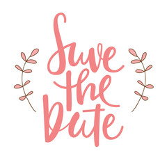 Save the date. lettering