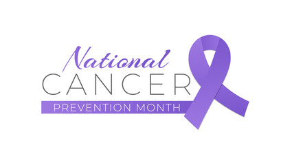 National Cancer Prevention Month Awareness Isolated Logo Icon Sign
