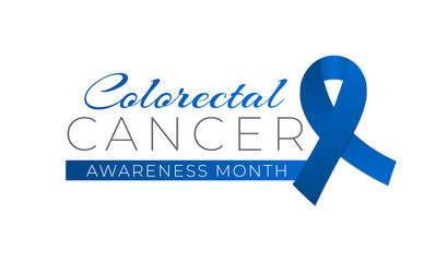 Colorectal Cancer Awareness Month Isolated Logo Icon Sign