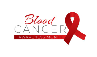 Blood Cancer Awareness Month Isolated Logo Icon Sign