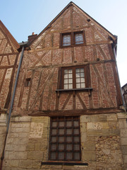 Fototapeta na wymiar Façade en pans de bois - Amboise