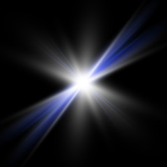 White beautiful light explodes with a transparent explosion. Vector, bright illustration for perfect effect with sparkles. Bright Star. Transparent shine of the gloss gradient, bright flash.