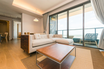 Modern living room in bright colors