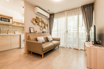 Modern bright flat interior design
