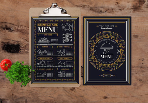 Restaurant Flourish Menu Layout