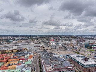 Obraz premium Downtown Gothenburg overlooking läppstiftet