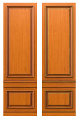 Classic wood panel 900mm wood with veneer and gold elements