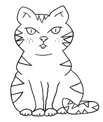 drawings of animals stylized as children’s on a transparent background