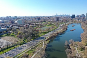 aerial view of the city