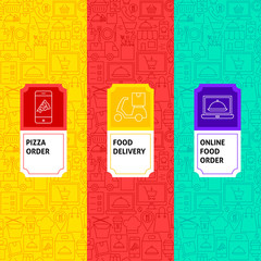 Line Food Delivery Package Labels