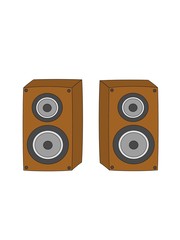 audio speaker isolated on white