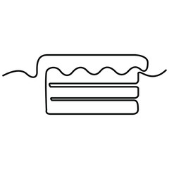 one line continuous drawing cake 2