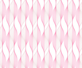 Repeating petals vector pattern, pink line