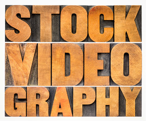 stock videography word abstract in vintage wood type