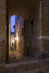 Obraz premium The quiet streets of Urbino in Le Marche, Italy.
