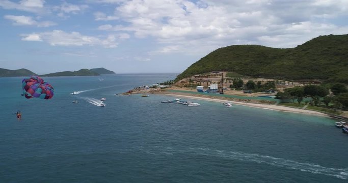 Parasailing At Hon Tam Island, Nha Trang Bay, Khanh Hoa, Vietnam