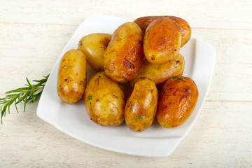 Young baked potato