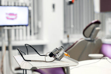 Glasses-microscope of the dentist, spectacles magnifying binocular