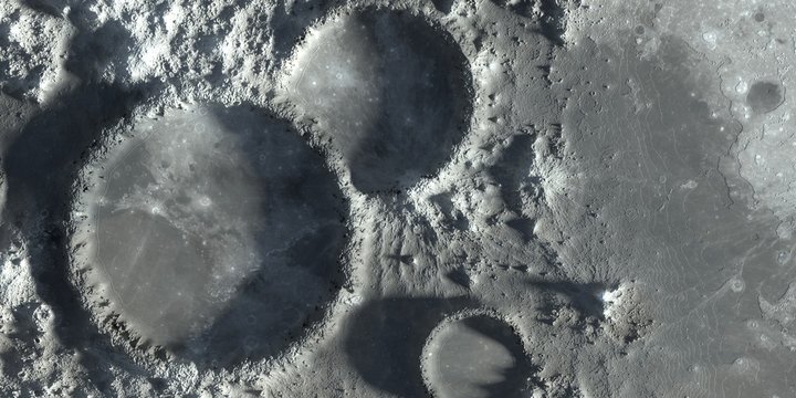 Moon Crater Closeup Martian Outer Space