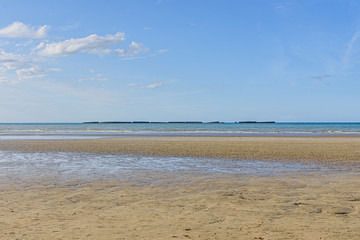 Fototapeta na wymiar Juno beach in caen france