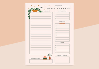 Plant Daily Planner Layout