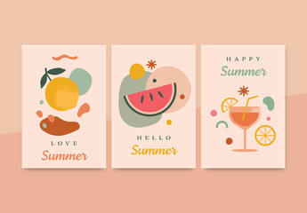 Summer Greeting Cards Layout