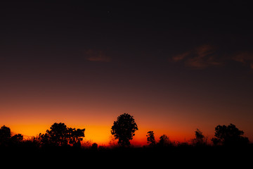 Sunlight from the sun Evening time