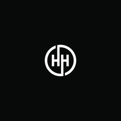 hh letter vector logo abstract - obrazy, fototapety, plakaty
