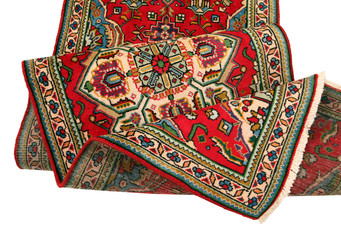 Old and modern Persian Colourful Arabesque and handmade carpet, rug gelim, and Gabbeh with the...