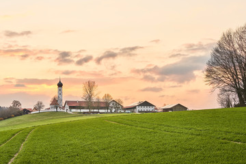 Endlkirchen, Filialkirche, Kirche, St. Michael, Ort, Gemeinde,  Erlbach, Landkreis Altötting,...