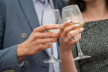 two glasses of champagne