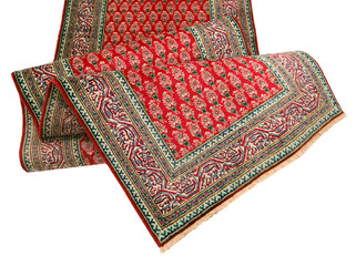 Old and modern Persian Colourful Arabesque and handmade carpet, rug gelim, and Gabbeh with the...