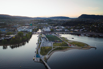 The South Norwegian town Sandvika