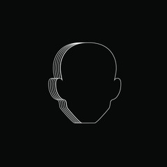 head psychedelic graphic retro vector concept