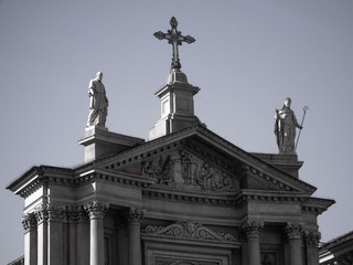 Genova, Italy - 04/20/2020: Editing some old photos of the city of Genova from home with basic struments.