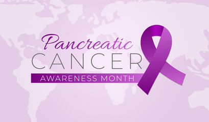 Pancreatic Cancer Awareness Month Background Illustration