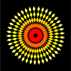 Lozenge pattern print embroidery graphic design vector art