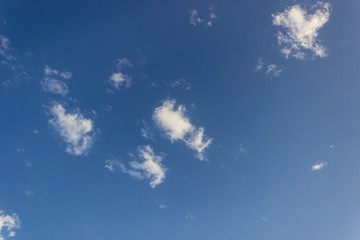 Blue sky with  white clouds