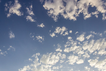 Blue sky with  white clouds