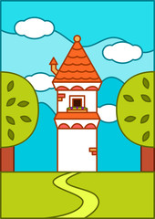 Background Illustration A4 - Tower