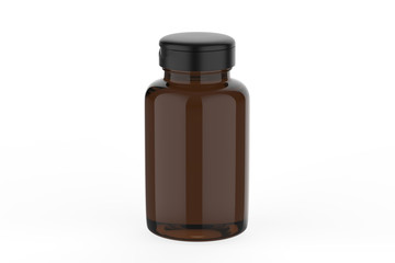 3D rendering Mock up jar for Packaging template on white background. 3d illustration