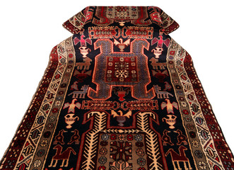Old and modern Persian Colourful Arabesque and handmade carpet, rug gelim, and Gabbeh with the...